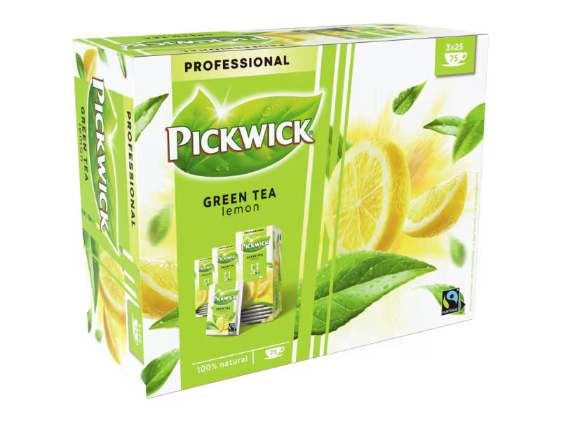 Pickwick Groene thee lemon 3x25 zakjes